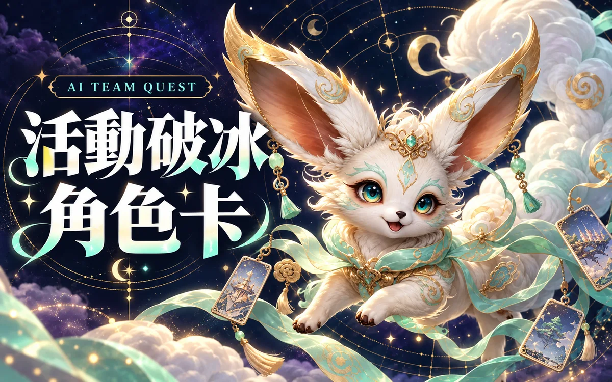 活動破冰角色卡：AI Team Quest 星途狐靈橫式封面